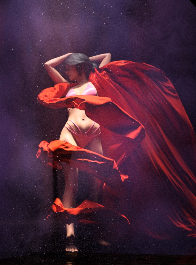 lady in red