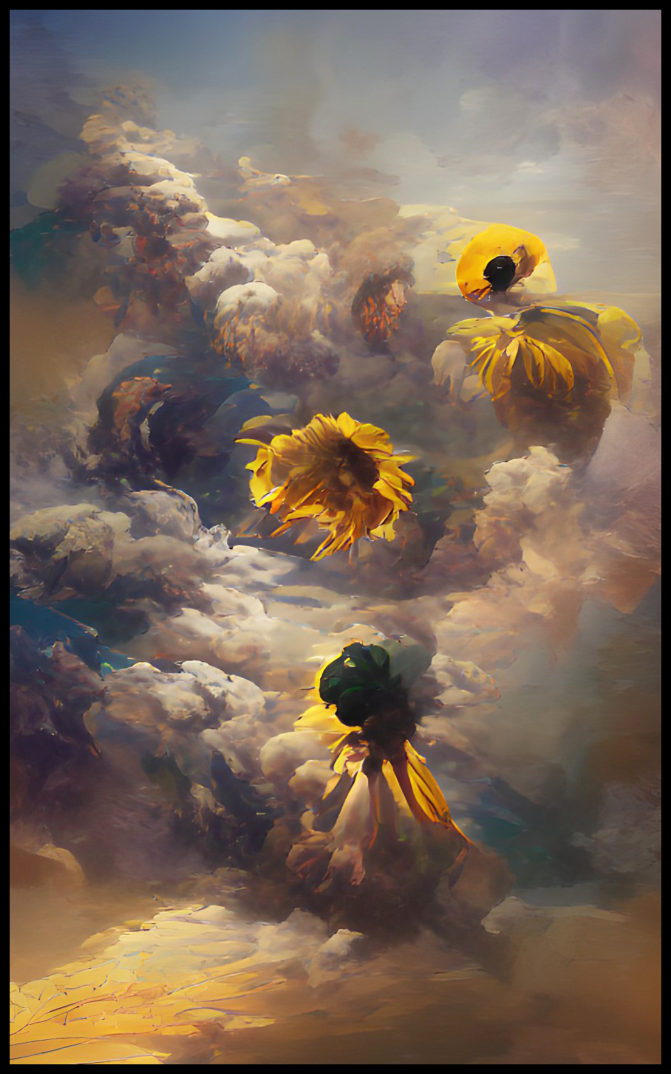 Sunflowers and Clouds
