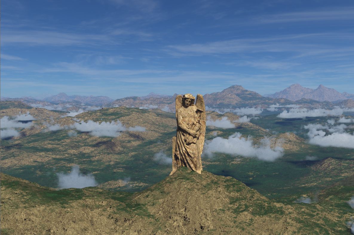 2022 2 Landschaft und Skulpturen B