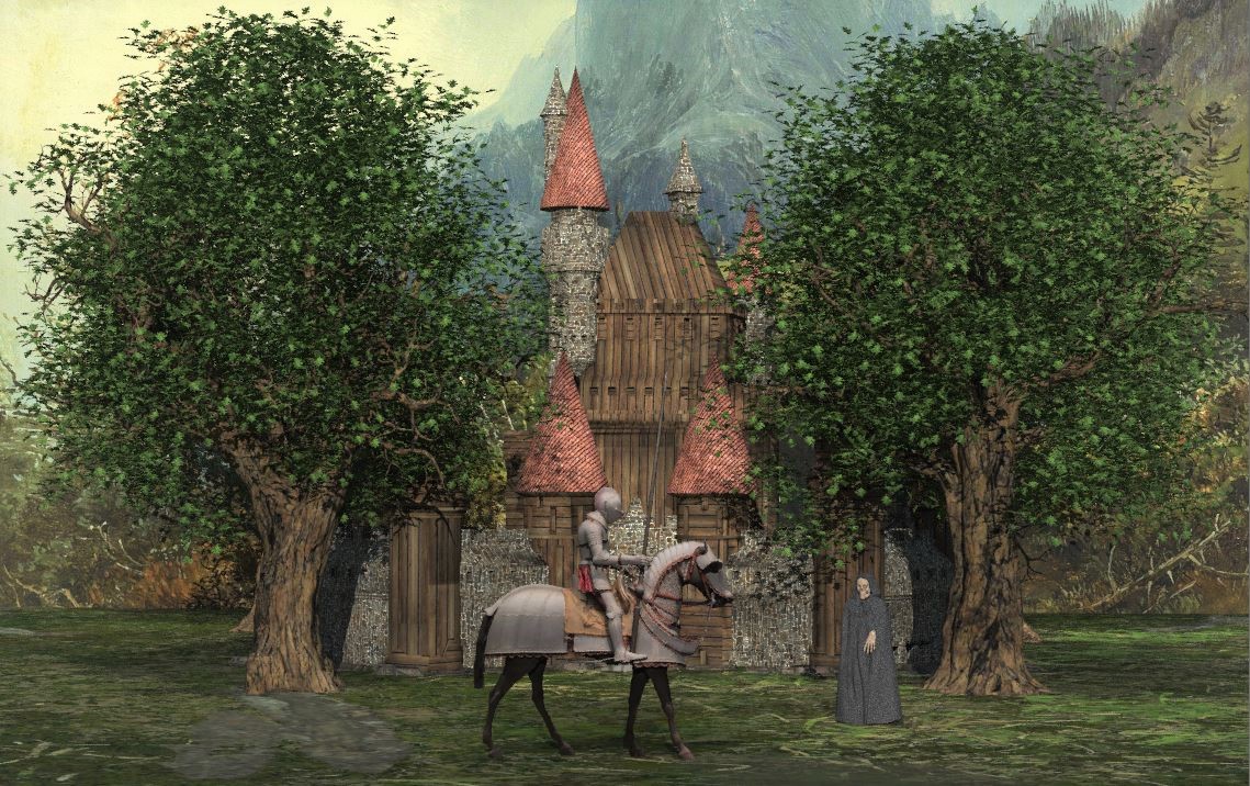 2022 10 Burgenszene Man and Horse