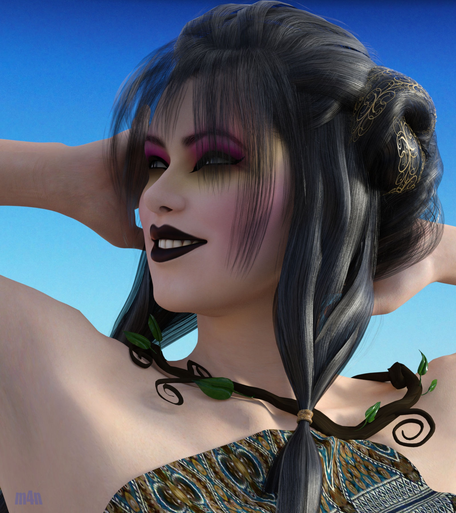 Genesis 6 alias Genesis 2 Blake Thian Hair Pixium Dress Desert Background Take a Swim m4n