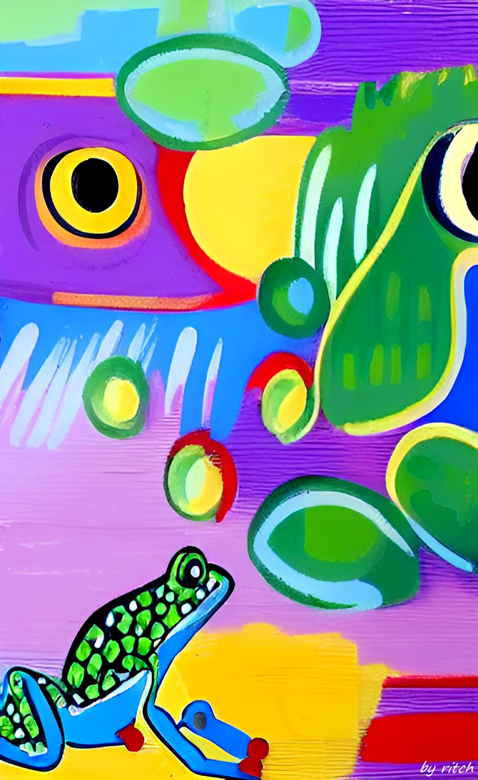 Low art frog