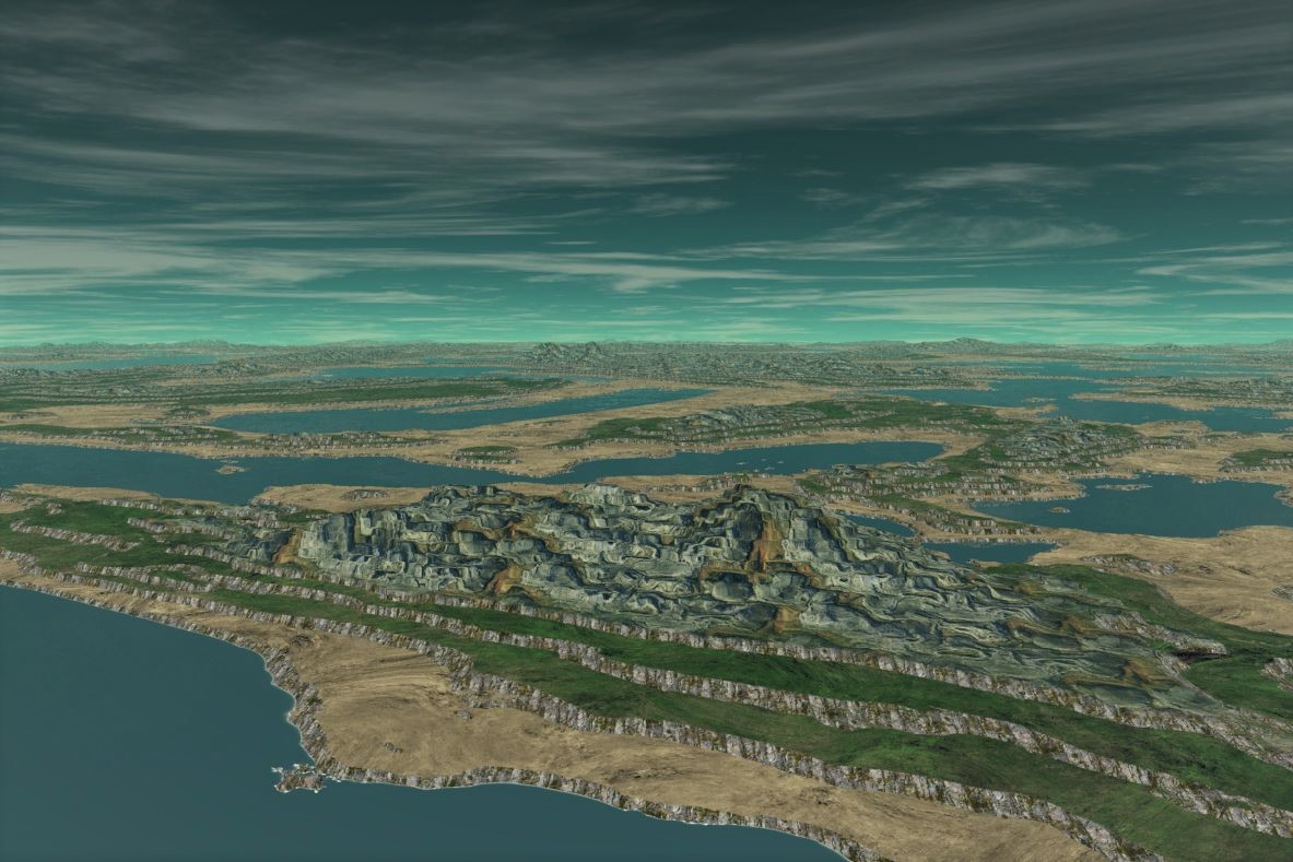 Landschaft von Exoplanet A2