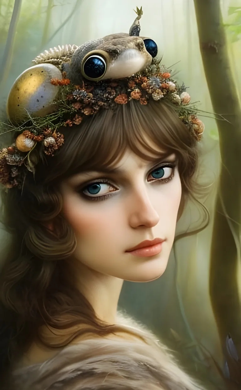 Frosch im Haar