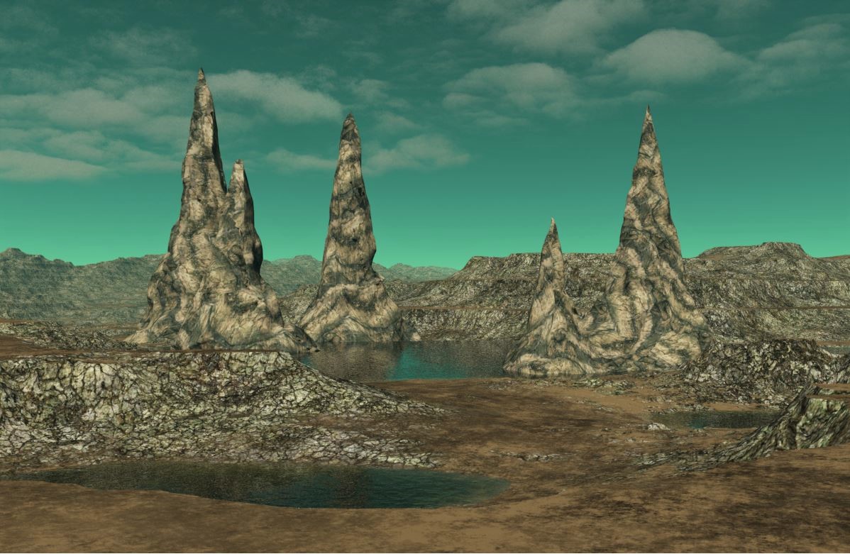 2 Exoplaneten Landschaft D
