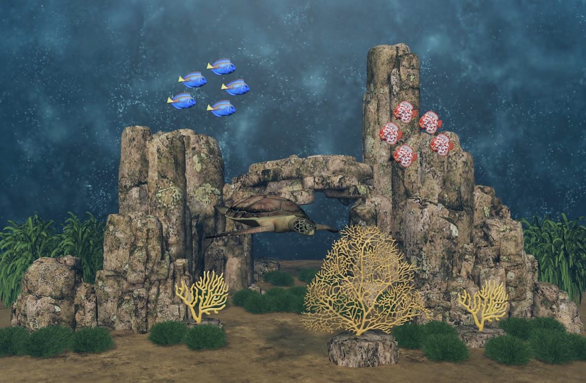 Unterwasser Flora und Fauna E