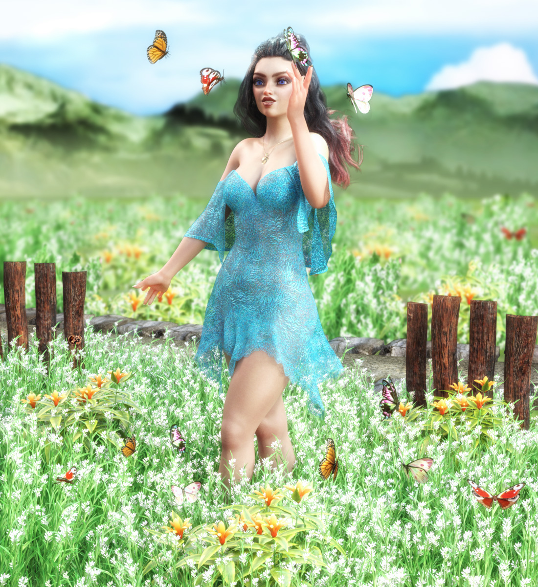 Maeve auf der Sommerwiese