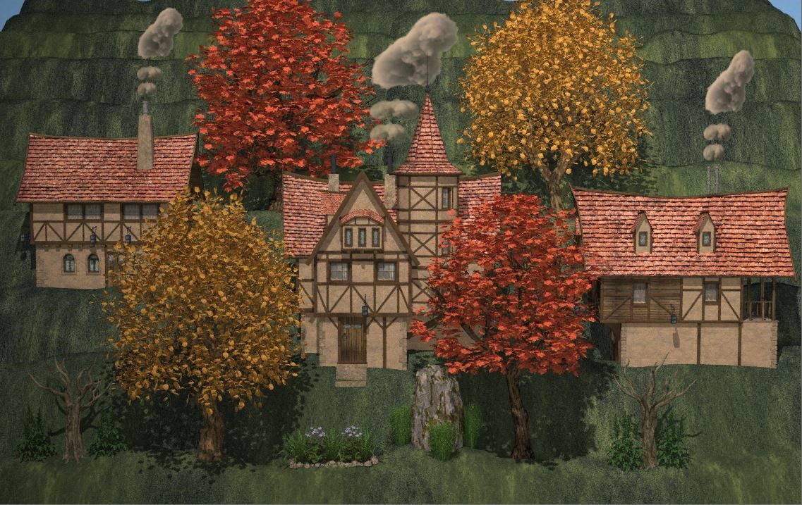 Bergdorf im Herbst