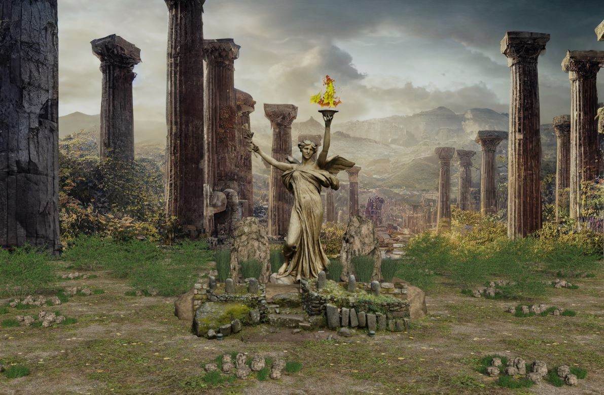 Landschaft und Skulpturen C