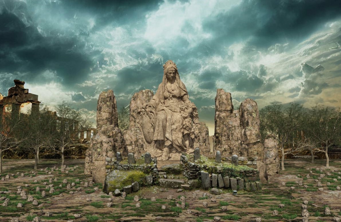 Landschaft und Skulpturen D