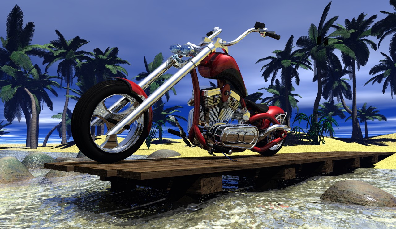 Chopper am Strand