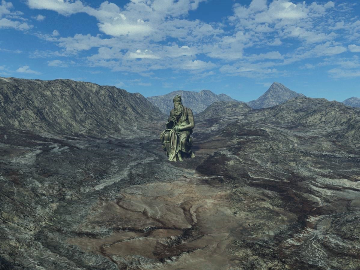 Landschaft und Skulpturen A