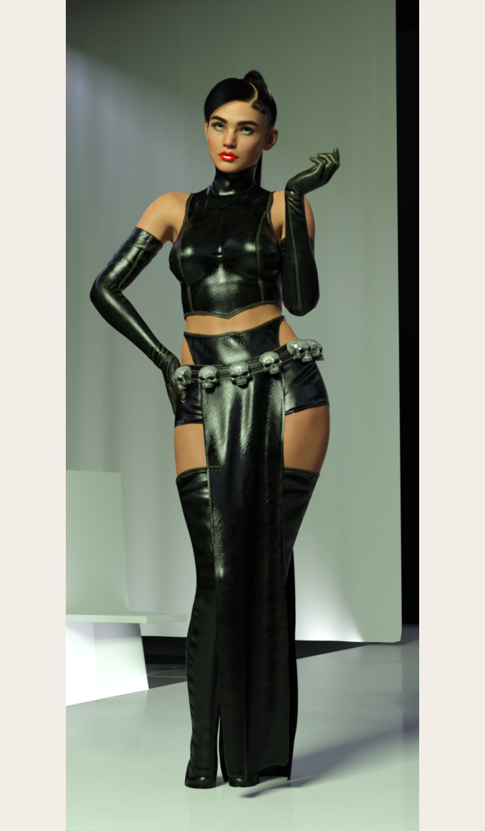 Frau in Schwarz