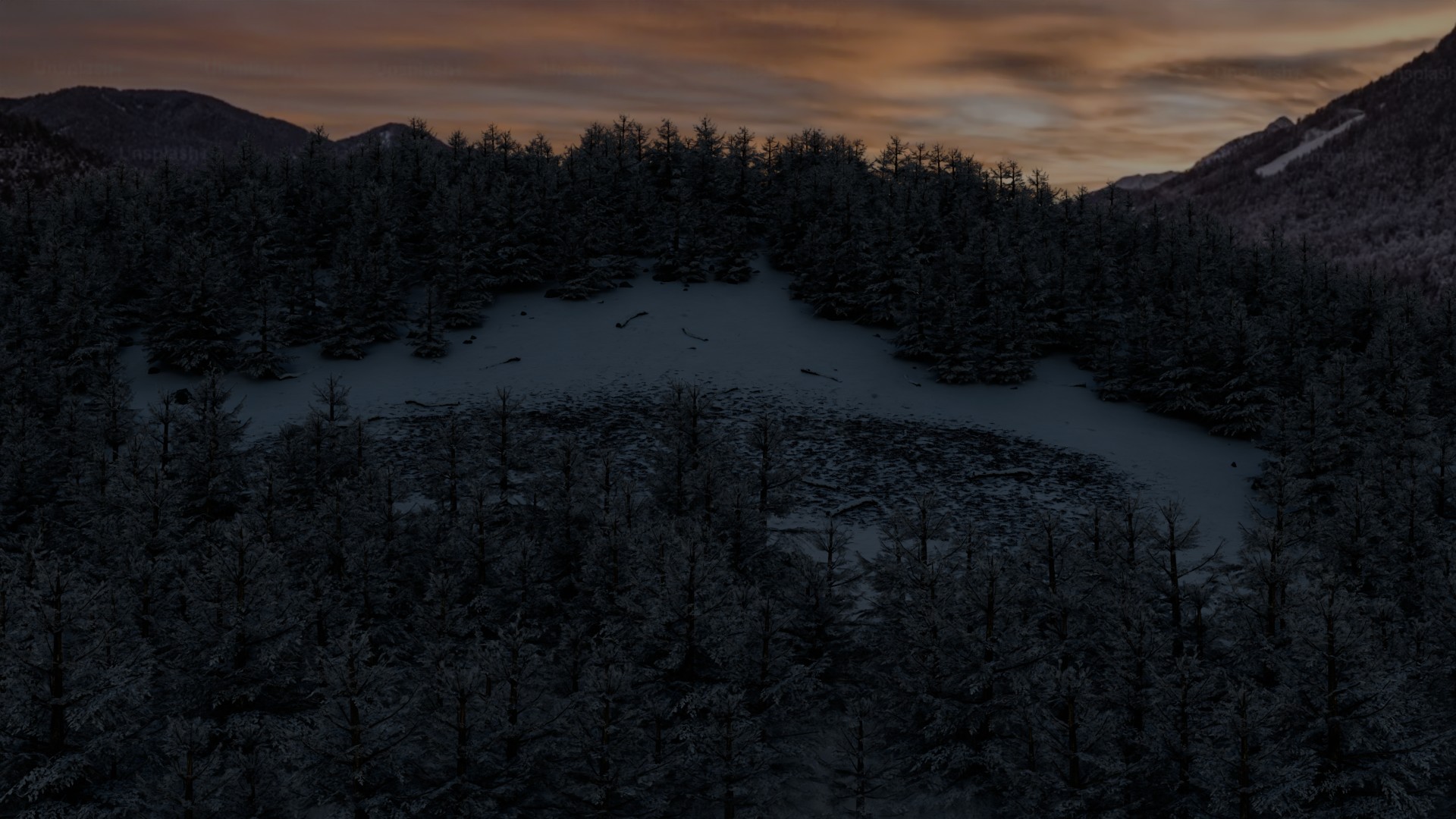 Schnee in den Bergen