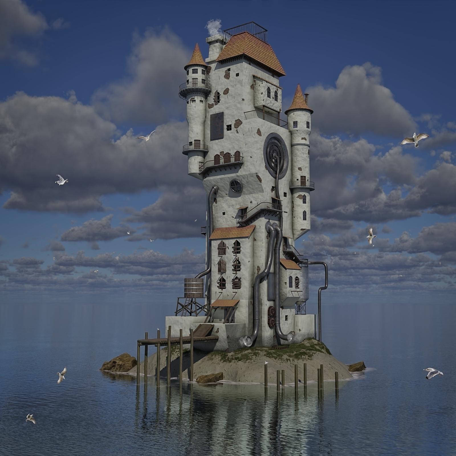 Steampunk-Turm