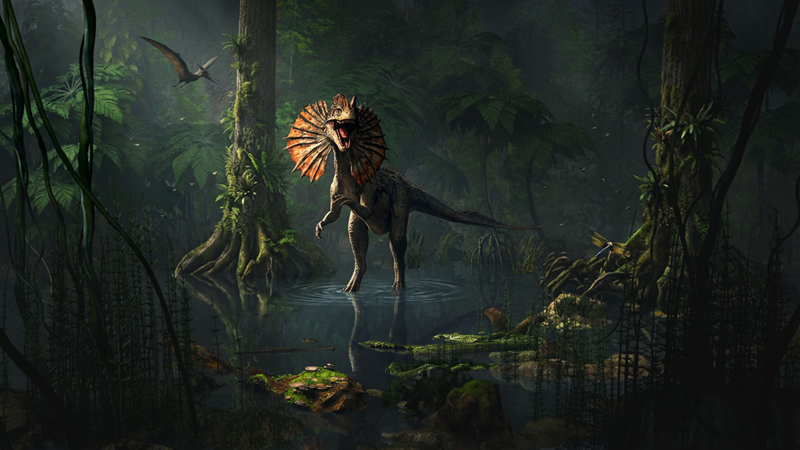 Dilophosaurus im Dschungel