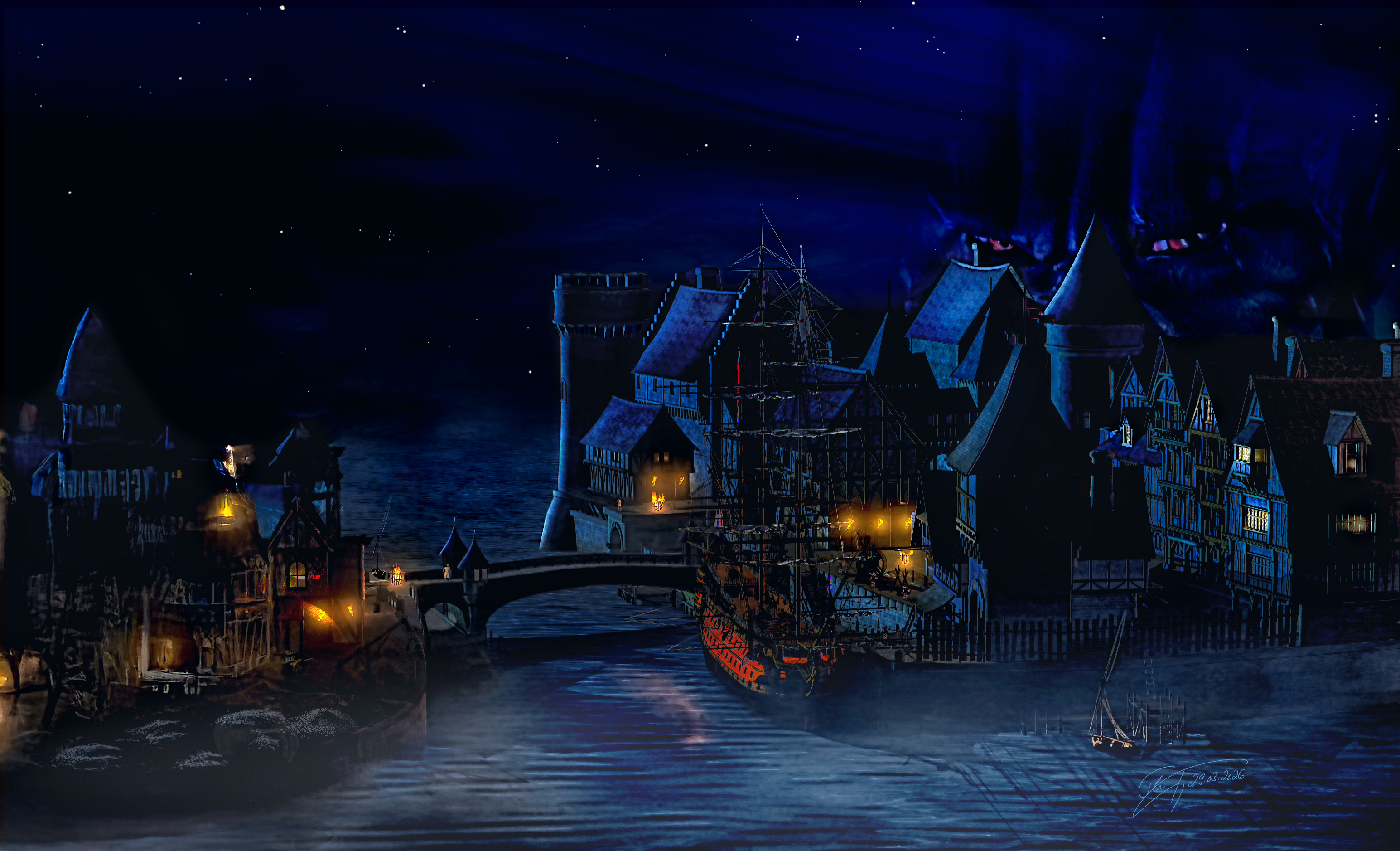 Dark Night At The Docks At Walpurgis Anno 352