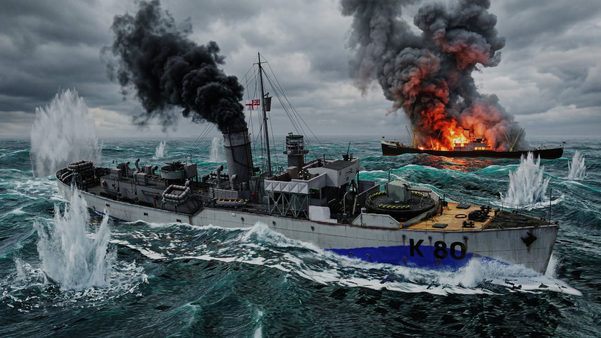 HMS Bluebell in Action