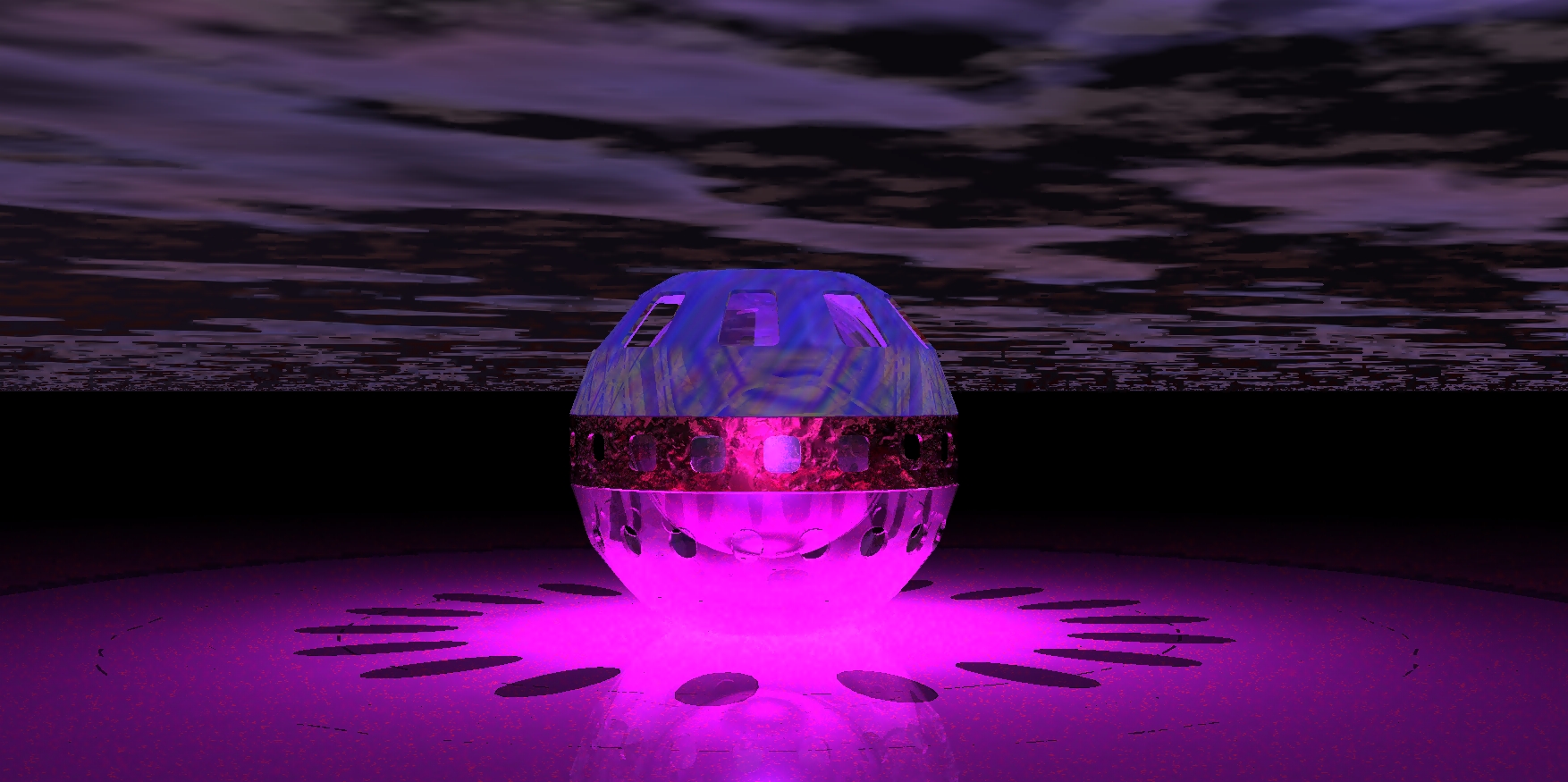 Glaskugel mit Licht