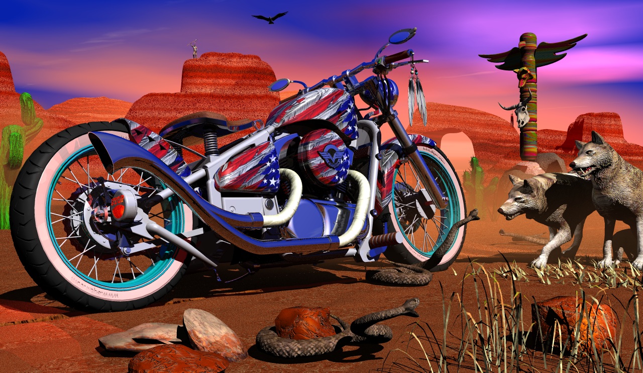 3 D Designstudie...Native American VN 800. 