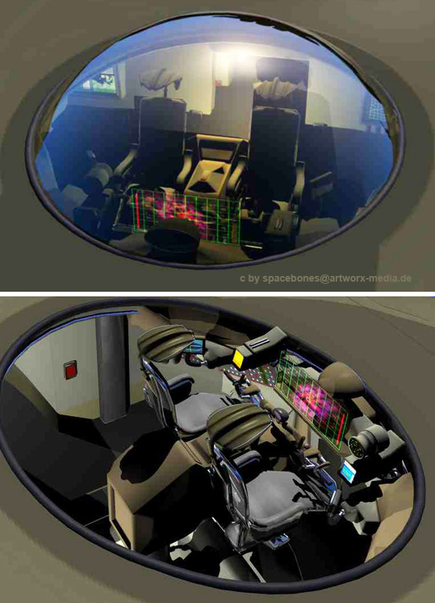 Spacejet, Detailansicht Cockpit