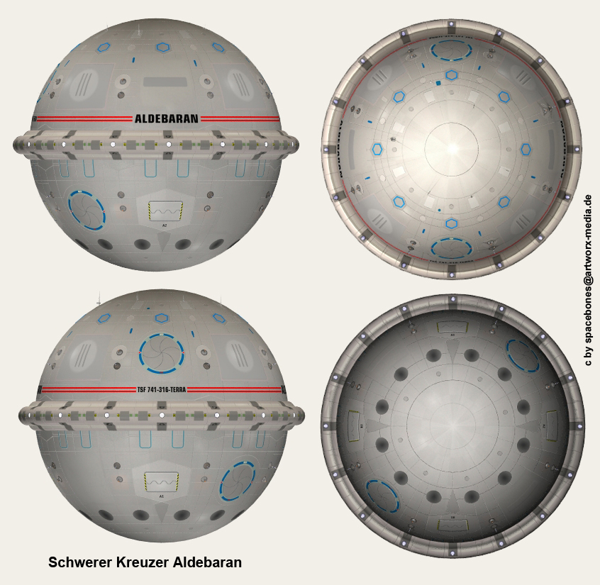 Kreuzer Aldebaran, Ansichten