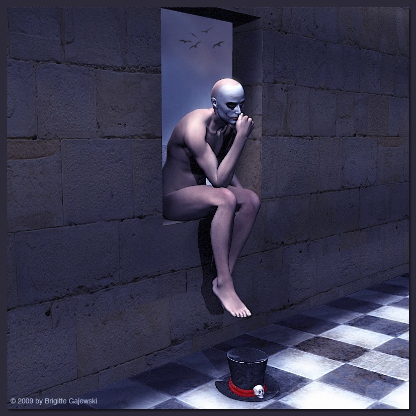 Nachdenklicher Clown