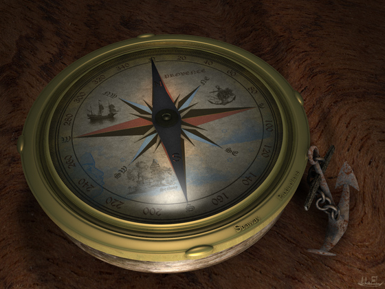 antiker Kompass