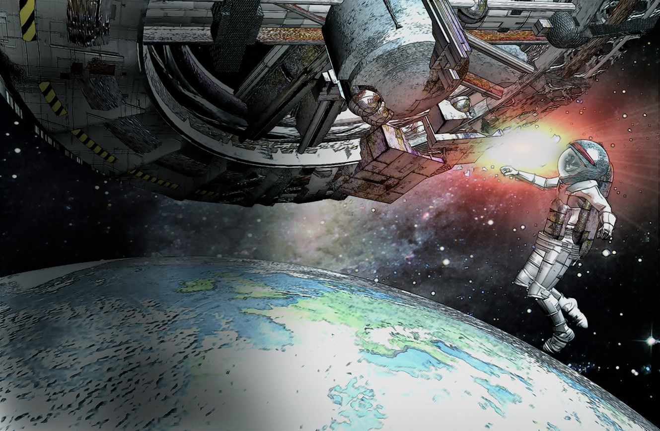 Raumlotsen. Cover SciFi Roman von Carlos Rasch