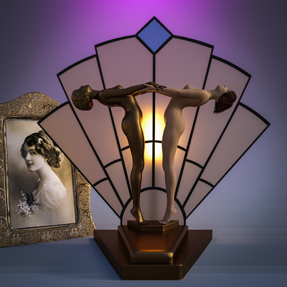 Charmante Jugendstil-Lampe