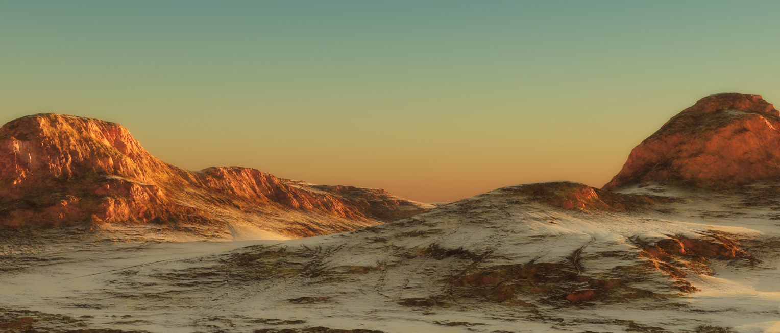 red mountains