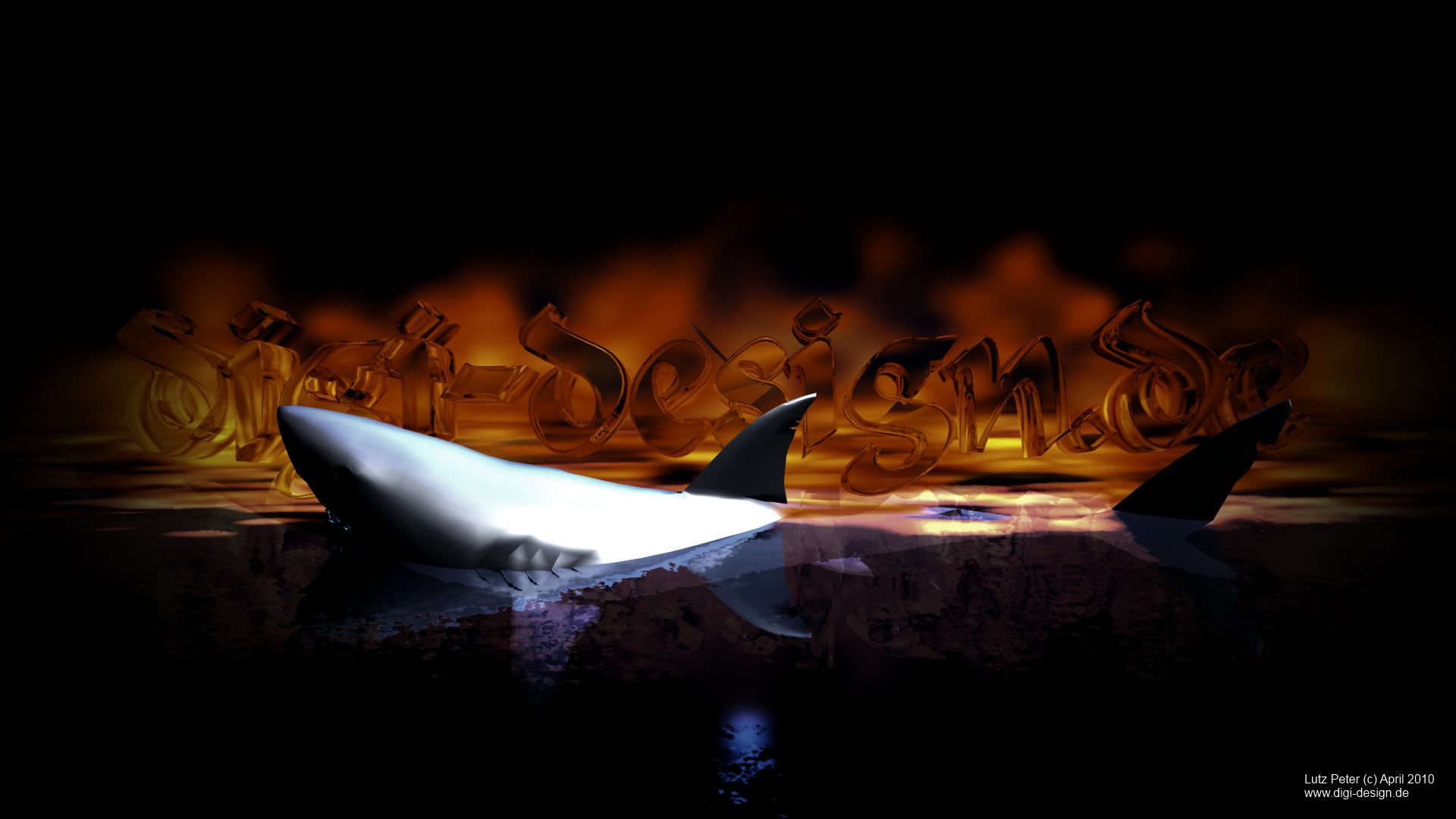 Schriftzug im Feuer