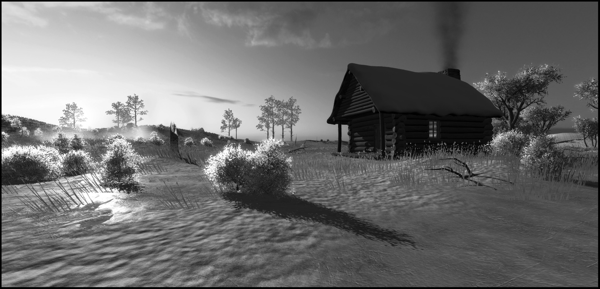 lonley Place/ bw