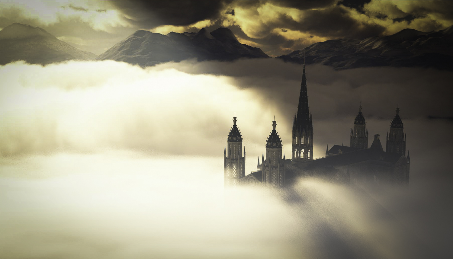 Über dem Nebel.