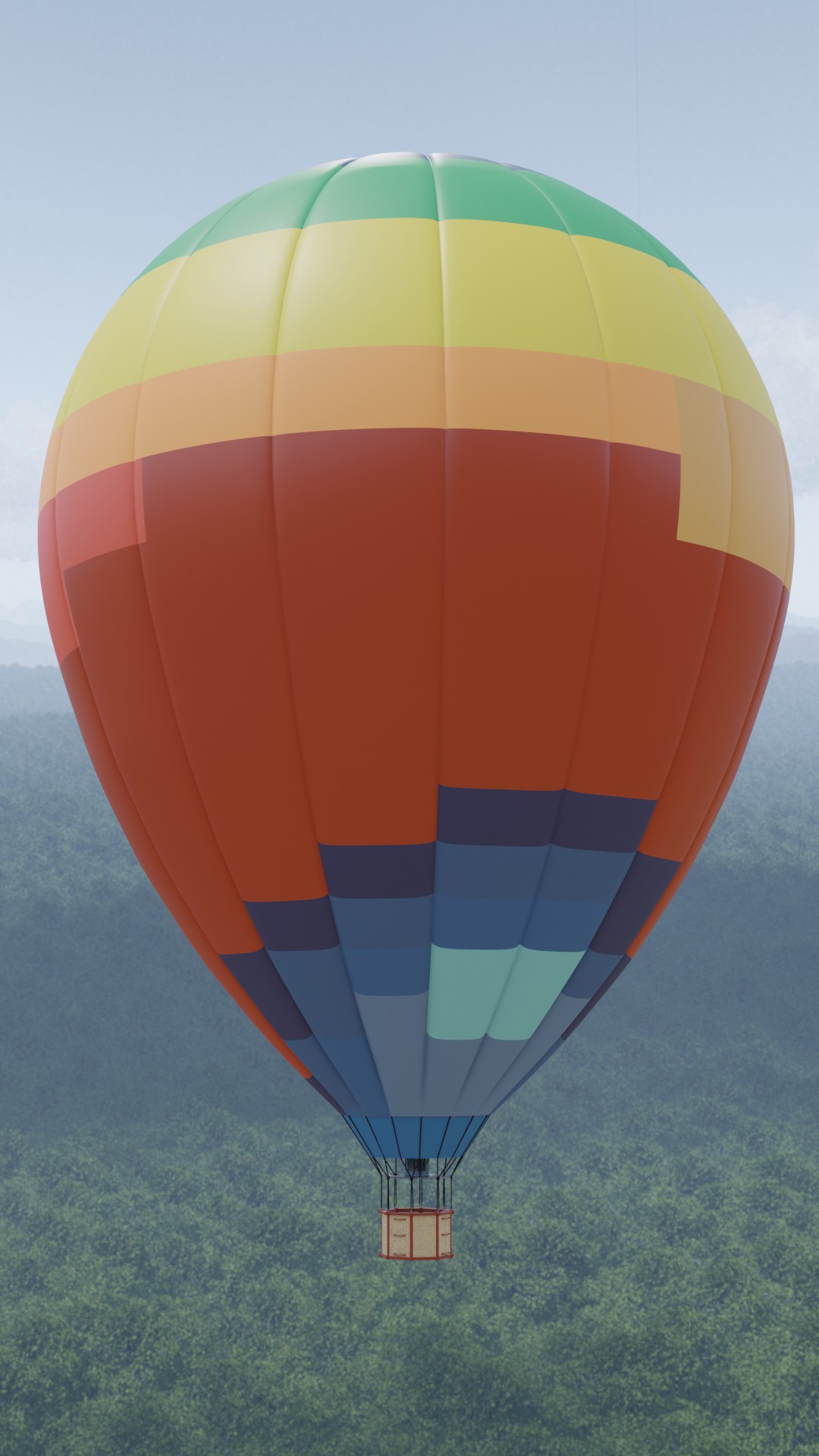 Heißluft-Ballon mit Brenner und Körbchen für 8 Personen