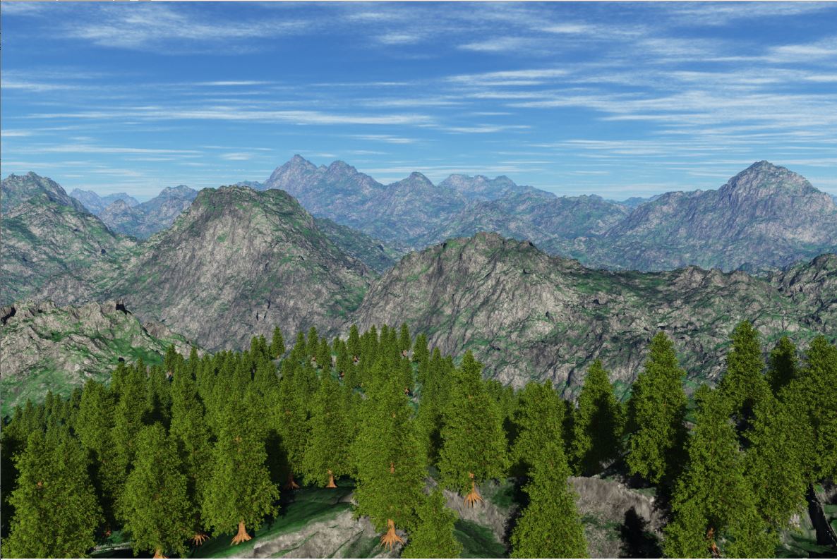 Berglandschaft mit Bergzedern