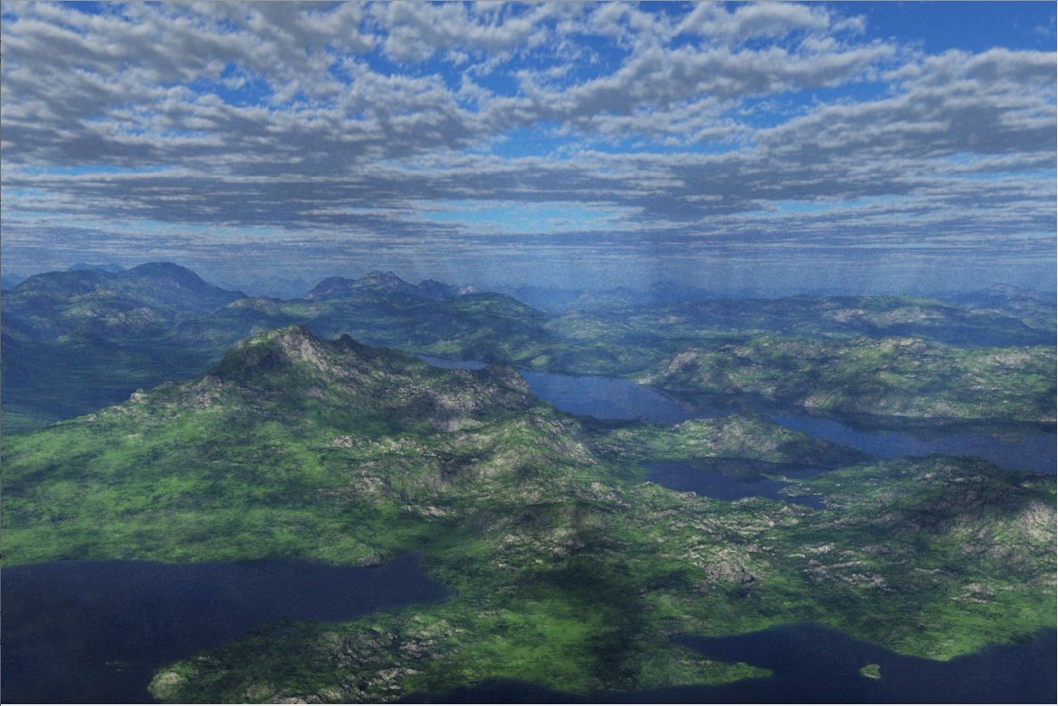 Landschaft mit Seen
