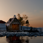 WinterlandschaftMitHütte