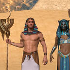 Ramses II mit Pyramide