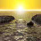 zerbrochene Schüssel im Wasser