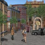 Stadtbild mit Stadtplatz D2