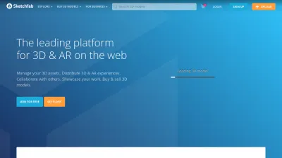 Screenshot der Webseite https://sketchfab.com/ vom 2022-01-23