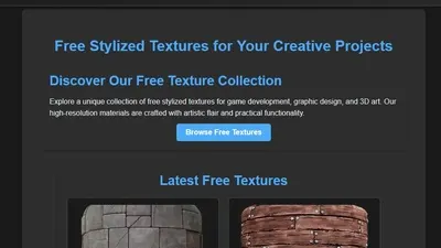 Screenshot der Webseite https://stylizedtextures.com/ vom 2025-11-09