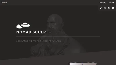 Screenshot der Webseite https://nomadsculpt.com/ vom 2022-01-20