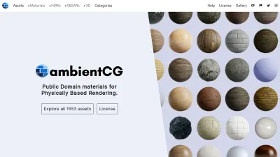 Screenshot der Webseite https://ambientcg.com/ vom 2022-01-20